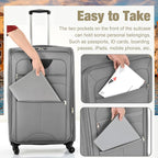 Merax Softside Luggage Set Softshell Lightweight 3 Piece Spinner Suitcase - Image 6