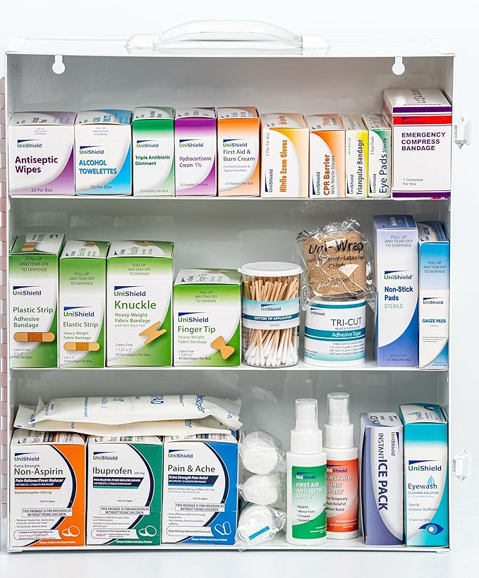3-Shelf Metal 1st Aid Cabinet Class A, Large Capacity First Aid Wall Mount - Image 3