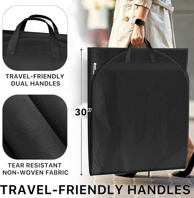 Simple Houseware 60-Inch Travel Garment Bag, 3 Pack - Image 5