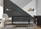 Delta Children Poppy 4-in-1 Convertible Crib, Midnight Grey/Natural - Image 2