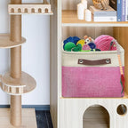 SIMPLE HOUSEWARE Large Fabric Storage Bin, 3 Pack - Image 9