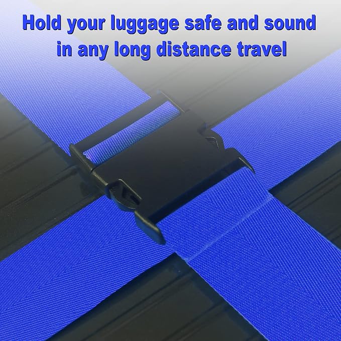 Luggage Straps for Suitcases TSA Approved Travel Belt 4 Pack by Chelmon - Image 4