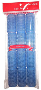 Kamay's Small Size Hair Rollers Curlers Self Grip Holding, For Hairdressing, Design Gripping Sticky Cling Style For DIY Or Salon (25mm/1" 12PCS) Random Color