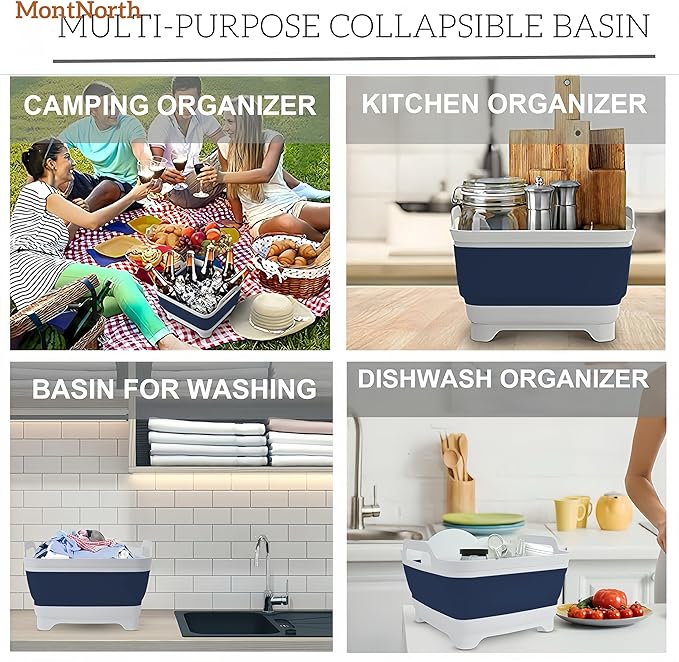 Collapsible Wash Basin 9L, Foldable Dish Tub - Image 8