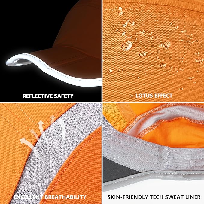GADIEMKENSD Reflective Folding Outdoor Hat Unstructured Design UPF 50+ Sun - Image 6