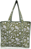Cotton Quilted Tote Bag for Women – Large Beach & Travel Tote by ThirdEyeExport