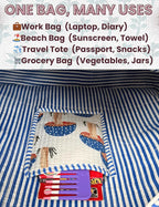 Cotton Quilted Tote Bag for Women – Large Beach & Travel Tote - Image 6