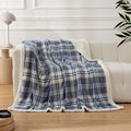 PU MEI Sherpa Blanket Queen Plaid Thick Bed Blanket, 80”*90” Super Soft Flannel by HOME