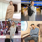 BlueHills Premium Soft Travel Blanket Pillow Airplane Blanket Packed in Soft - Image 2