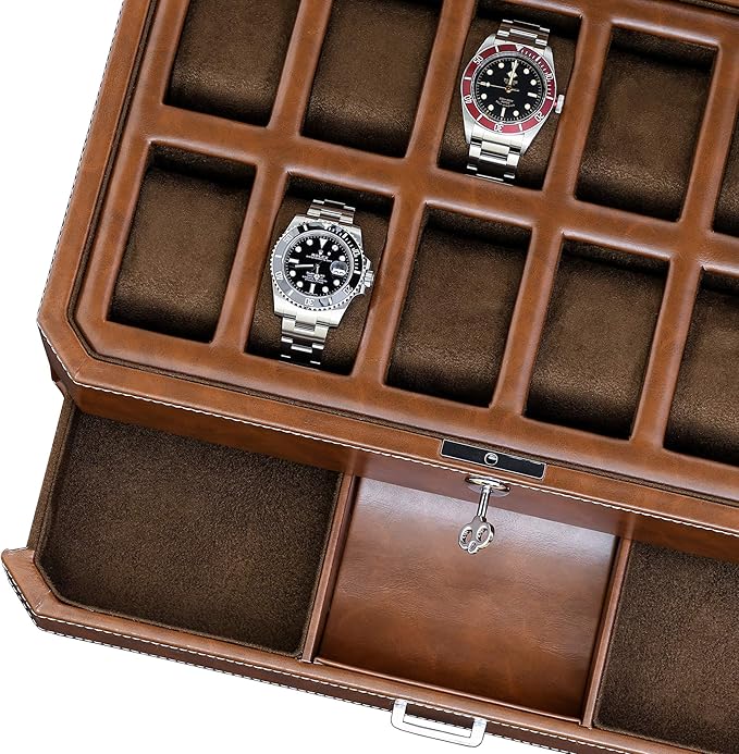 ROTHWELL 12 Slot Leather Watch Box - Image 9