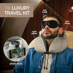 Airplane Neck Pillow Includes Travel Pillow + Airplane Phone Holder Mount + Eye - Image 3