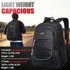 ProEtrade Backpack Bookbag for College Sturdy Travel Business Hiking Fit Laptop - Image 6