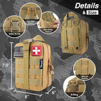 Survival First Aid Kit with Israeli Bandage, Chest Seal, Tactical Military - Image 5