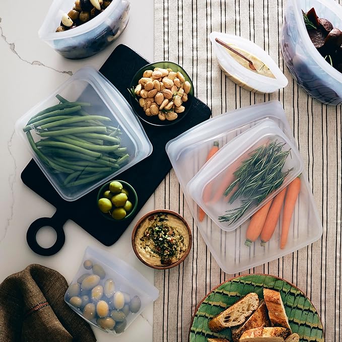Stasher Premium Silicone Reusable Food Storage Bags, Starter Kit, Sea Spray - Image 2