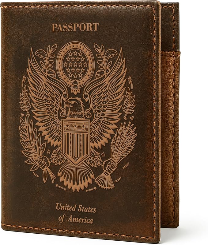 LEATHER VILLAGE Leather Passport Holder Cover – Travel Wallet - Image 6