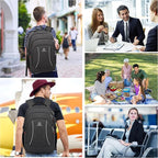Backpack, 17.3in Durable Travel Laptop Backpack, College Backpack, RFID Anti - Image 7