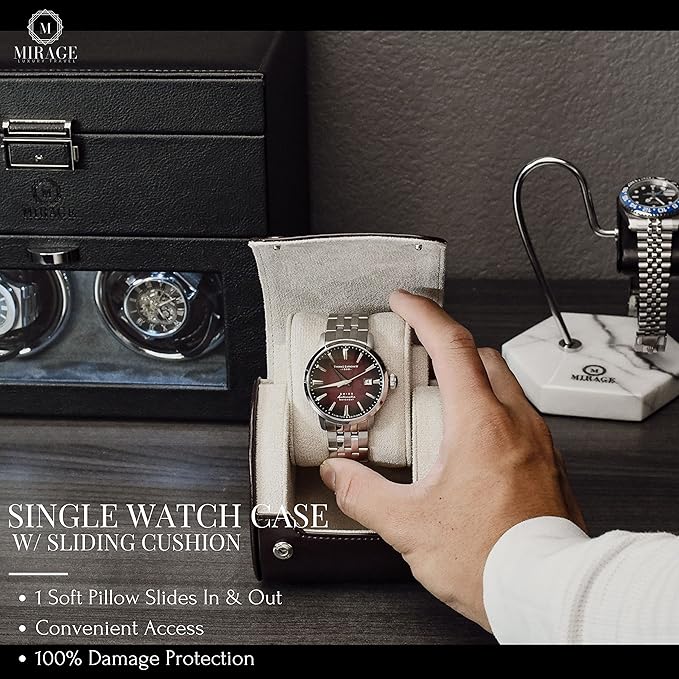 Brown/Ivory - 1 Watch Travel Case - Image 4