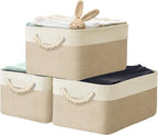 SIMPLE HOUSEWARE Large Fabric Storage Bin, 15.7" x 12" - Image 5