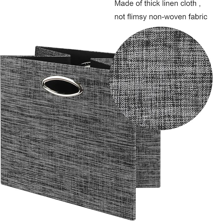 Posprica Storage Cubes, 12×12 Storage Bins, Foldable Storage Baskets Fabric - Image 3
