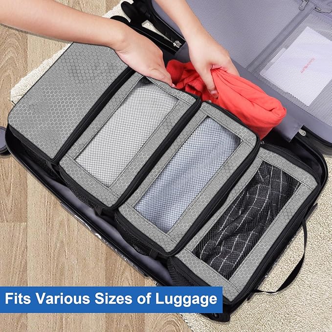 Suitcase Organizer, Travel Luggage Organizer Portable Hanging Travel Shelves - Image 3