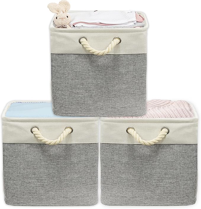 SIMPLE HOUSEWARE Fabric Storage Cubes, 3 Pack by SimpleHouseware