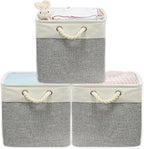 SIMPLE HOUSEWARE Fabric Storage Cubes, 3 Pack by SimpleHouseware