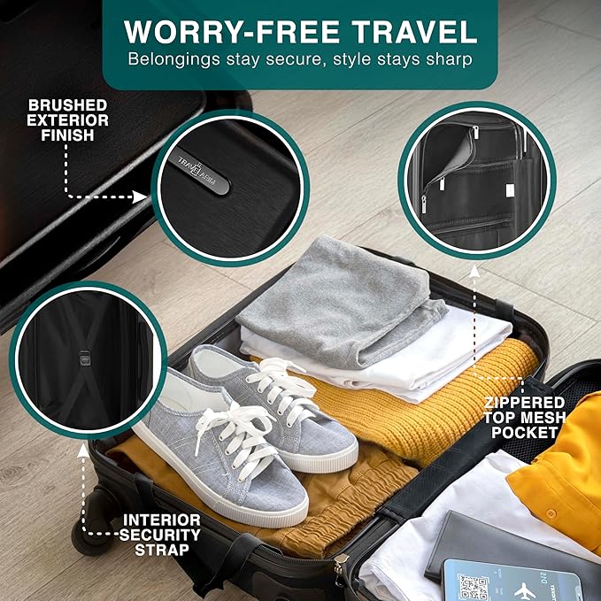 24 Inch Luggage with Spinner Wheels, Hard Shell Suitcase with TSA Locks - Image 3