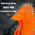 Coralrain Hooded Rain Poncho Lightweight Waterproof Unisex Raincoat Jacket - Image 2