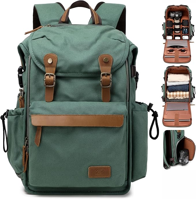 Padwa Lifestyle Green Camera Backpack by PadwaLifestyleCameraStrap
