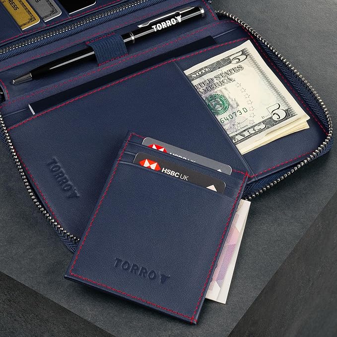 TORRO Travel Wallet – Genuine Leather Travel Organiser - Image 5