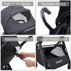 Baby Stroller 2 in 1 Newborn Convertible Stroller Bassinet - Image 7