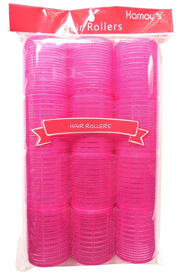 Jumbo Hair Rollers Curlers Self Grip Holding Rollers Hairdressing Curlers Hair Design Sticky Cling Style For DIY Or Hair Salon By Kamay's (Gripping Sticky Rollers 40mm 1-1/2" Large Size 12PCS)