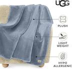 UGG Whitecap Plush Throw Blanket Fleece Lightweight Soft Cozy Throw - Image 2