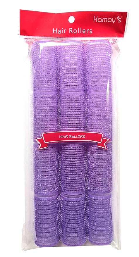 Self Grip Holding Rollers Hairdressing Curlers Hair Design Sticky Cling Style For DIY Or Salon By Kamay's (30mm/1.2" Medium Size 12PCS)