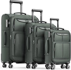 SHOWKOO Luggage Sets 3 Piece Softside Expandable Lightweight Durable Suitcase by SHOWKOO