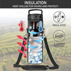 opux Wine Bag Single Bottle Carrier Tote, Insulated Wine Cooler Bag - Image 2