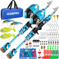 ODDSPRO Kids Fishing Pole Pink, Portable Telescopic Fishing Rod and Reel Combo by ODDSPRO