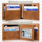 Mens Wallet Genuine Leather Bifold RFID Blocking Wallet - Image 7