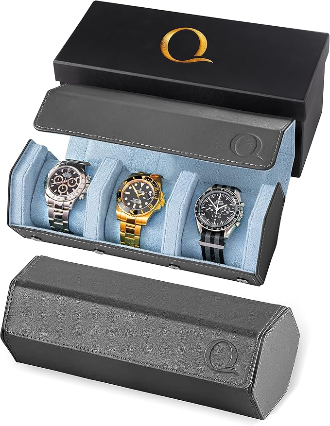 Napa Leather Watch Rolls for Men by QWatch