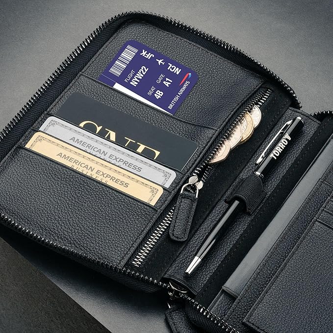 TORRO Travel Wallet – Genuine Leather Travel Organiser - Image 6