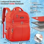 Insulated Cooler Backpack, Double Deck Leakproof Cooler Bag, Insulated Backpack - Image 4