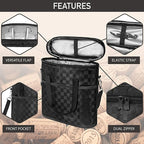 OPUX 3 Bottle Wine Carrier Tote, Insulated Leakproof Wine Cooler Bag, Wine - Image 4