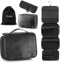 Elviros Hanging Toiletry Bag Removable Travel Bag PU leather Makeup Cosmetic by Elviros