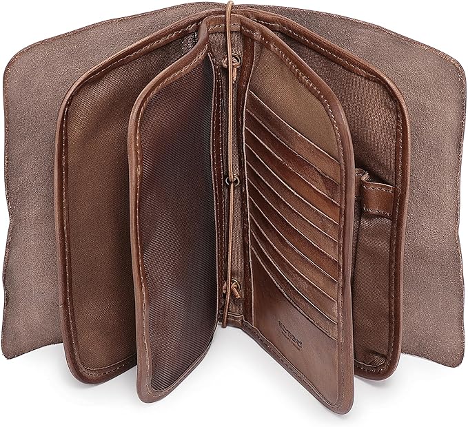 Genuine Leather Nomad Organizer Travel Wallet | Women's Wallet Clutch Passport - Image 8
