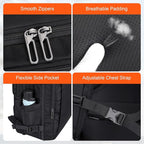 PIJUSHI Travel Backpack for Women Men Expandable Carry on Luggage Backpack - Image 9