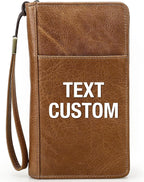 Top Grain Leather Customizable Travel Passport Wallet Holder by CataPurusLeatherCrafts
