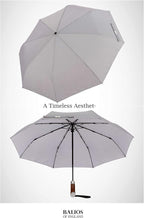 Balios Travel Umbrella Luxurious Golden Hardwood Handle Auto Open & Close - Image 3