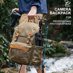Padwa Lifestyle Khaki Camera Backpack - Image 6