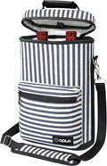 opux Wine Bag 2 Bottle Wine Tote Carrier, Insulated Wine Cooler Bag by OPUX