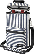 opux Wine Bag 2 Bottle Wine Tote Carrier, Insulated Wine Cooler Bag by OPUX